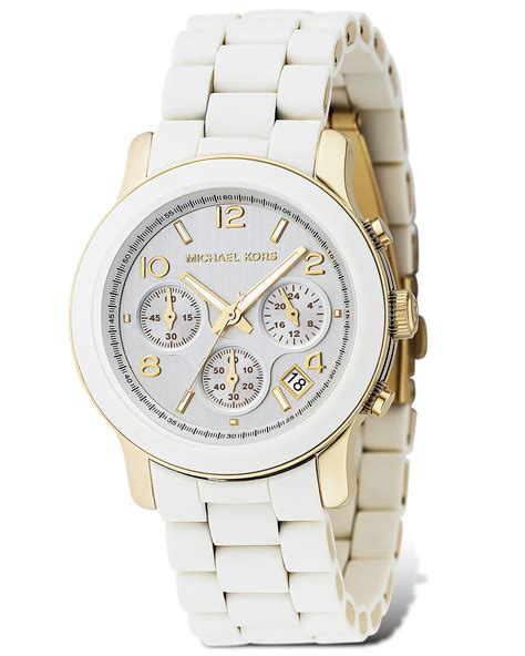 white womens michael kors watch